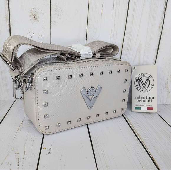 Valentino Orlandi Handbags - Valentino Orlandi Studded Camera Bag Crossbody Purse
